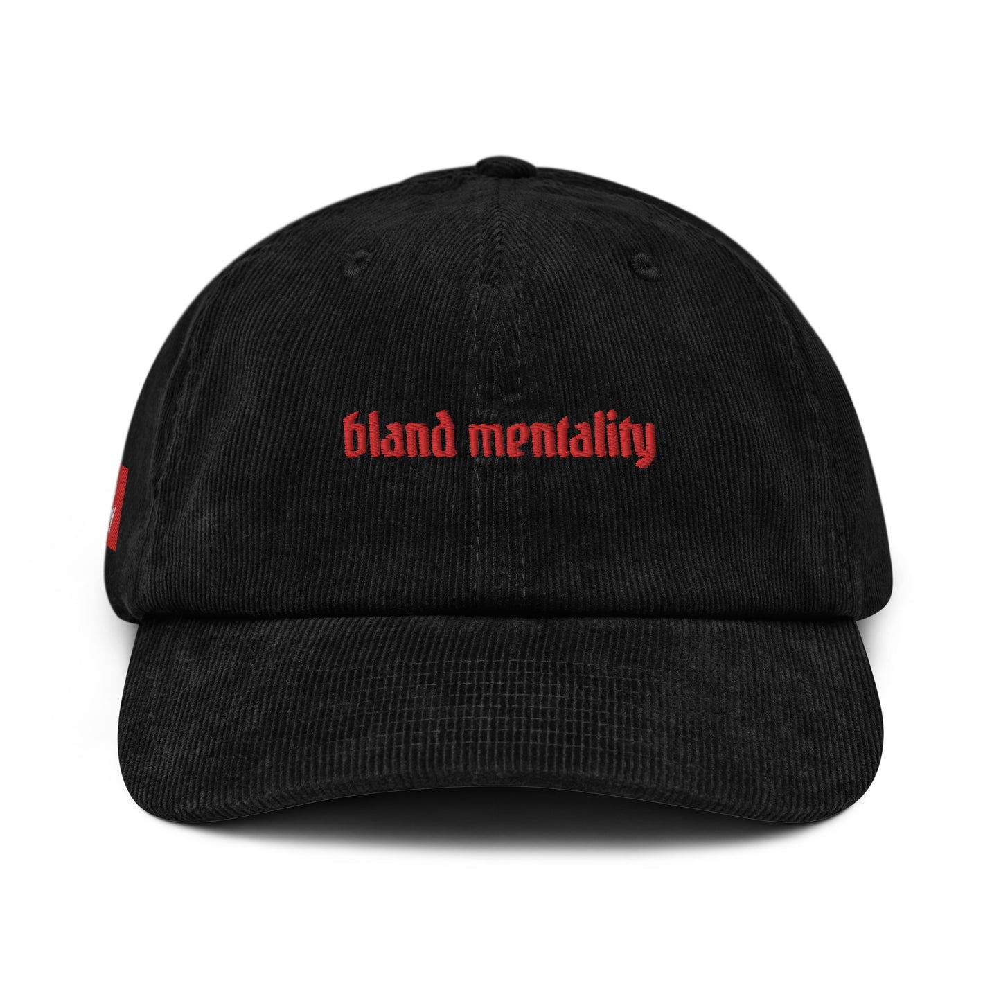 ADULT UNISEX CORDUROY HAT | RED, BLACK, WHITE