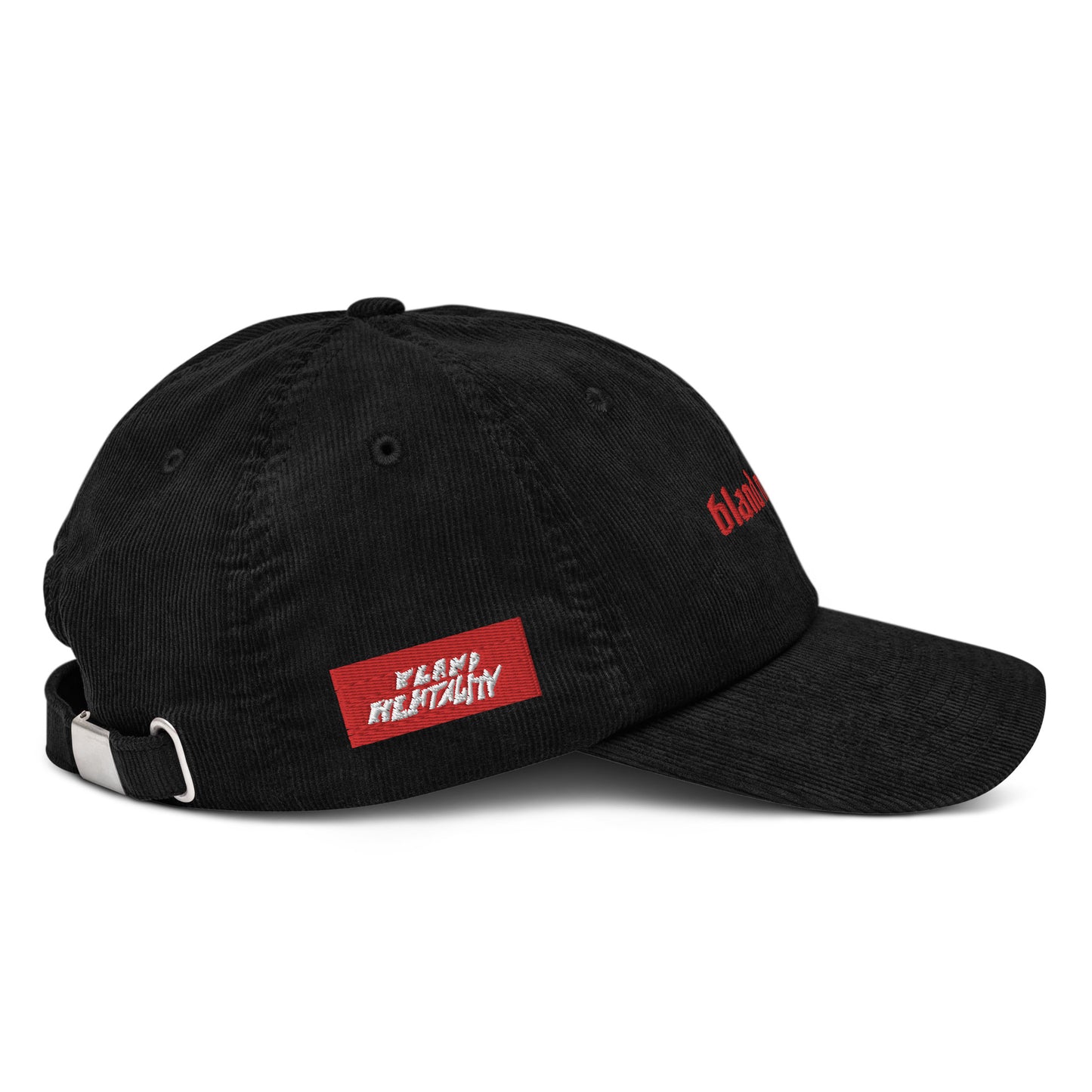 ADULT UNISEX CORDUROY HAT | RED, BLACK, WHITE